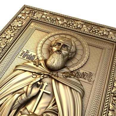 Icons (Saint Reverend Sergius of Radonezh, IK_0130) 3D models for cnc